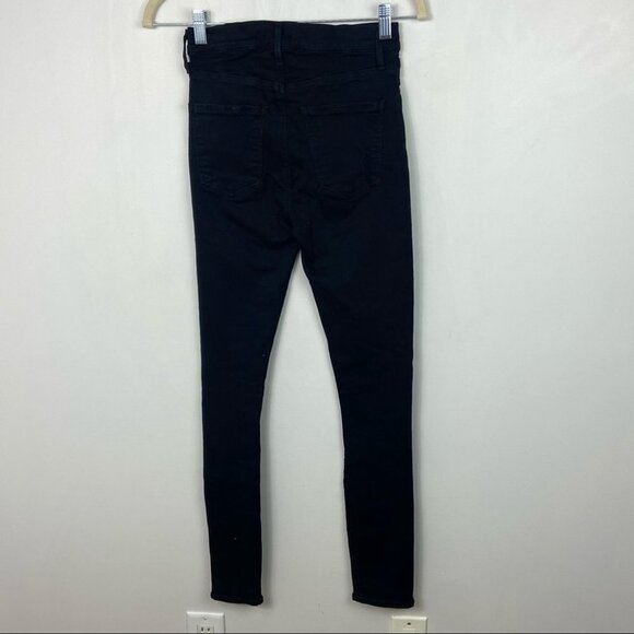 Agolde Revolve Sophie High Waist Skinny Jean Distressed Black Size 26 Moto Denim - Picture 5 of 15